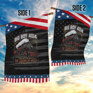 Retro Emblem Classic Steam Train Patriotic Garden Flag Locomotive Heritage Pride Legend of the Rails TS02 Print Your Wear