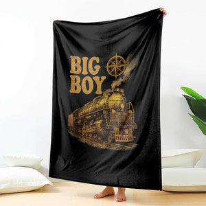 Vintage American Steam Train Locomotive Legend Throw Blanket Compass Adventure Heritage Pride Graphic TS02 Print Your Wear