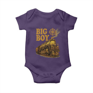 Vintage American Steam Train Locomotive Legend Baby Onesie Compass Adventure Heritage Pride Graphic TS02 Purple Print Your Wear