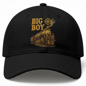 Vintage American Steam Train Locomotive Legend Baseball Cap Compass Adventure Heritage Pride Graphic