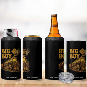 Vintage American Steam Train Locomotive Legend 4 in 1 Can Cooler Tumbler Compass Adventure Heritage Pride Graphic TS02 Print Your Wear