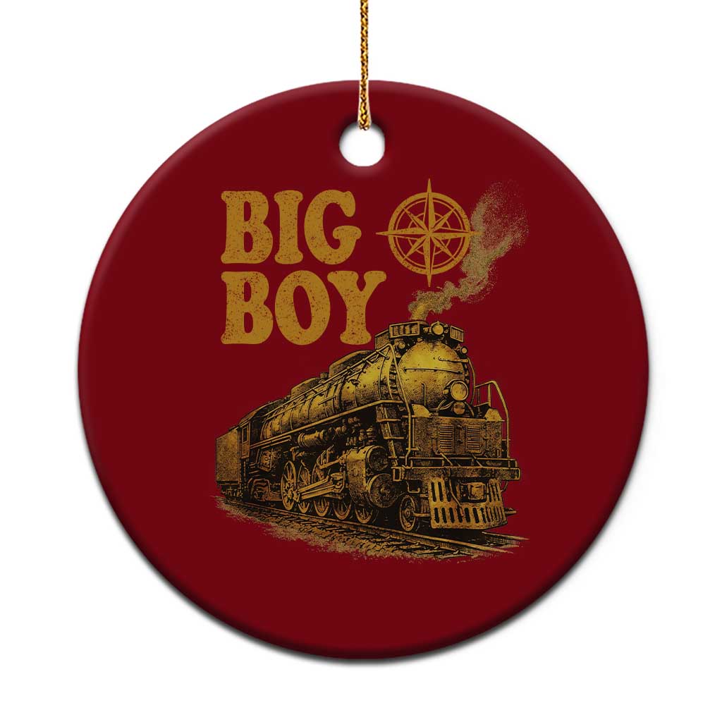 Vintage American Steam Train Locomotive Legend Ceramic Ornament Compass Adventure Heritage Pride Graphic TS02 1pc Red Print Your Wear
