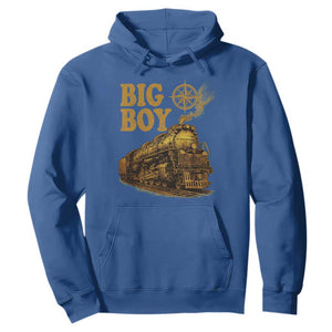 Vintage American Steam Train Locomotive Legend Hoodie Compass Adventure Heritage Pride Graphic TS02 Royal Blue Print Your Wear