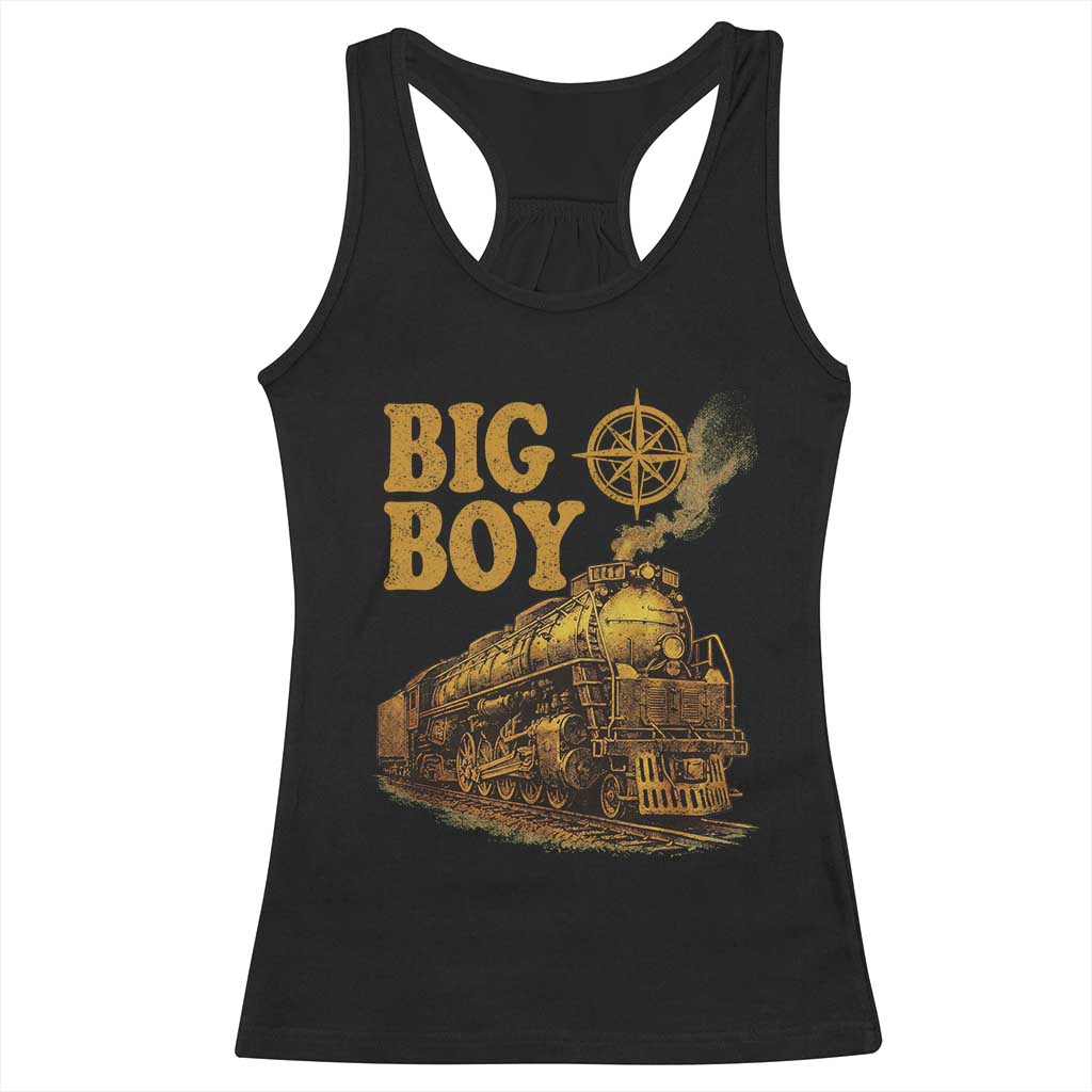 Vintage American Steam Train Locomotive Legend Racerback Tank Top Compass Adventure Heritage Pride Graphic TS02 Black Print Your Wear