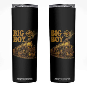 Vintage American Steam Train Locomotive Legend Skinny Tumbler Compass Adventure Heritage Pride Graphic TS02 Black Print Your Wear