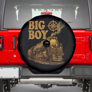 Vintage American Steam Train Locomotive Legend Spare Tire Cover Compass Adventure Heritage Pride Graphic TS02 Black Print Your Wear