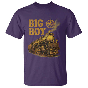 Vintage American Steam Train Locomotive Legend T Shirt Compass Adventure Heritage Pride Graphic TS02 Purple Print Your Wear