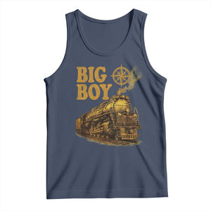 Vintage American Steam Train Locomotive Legend Tank Top Compass Adventure Heritage Pride Graphic TS02 Navy Print Your Wear