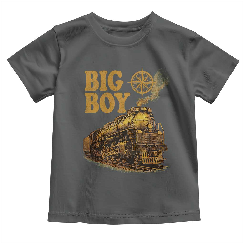 Vintage American Steam Train Locomotive Legend Toddler T Shirt Compass Adventure Heritage Pride Graphic TS02 Dark Heather Print Your Wear