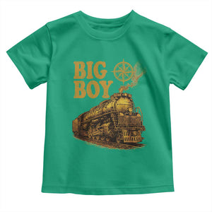 Vintage American Steam Train Locomotive Legend Toddler T Shirt Compass Adventure Heritage Pride Graphic TS02 Irish Green Print Your Wear