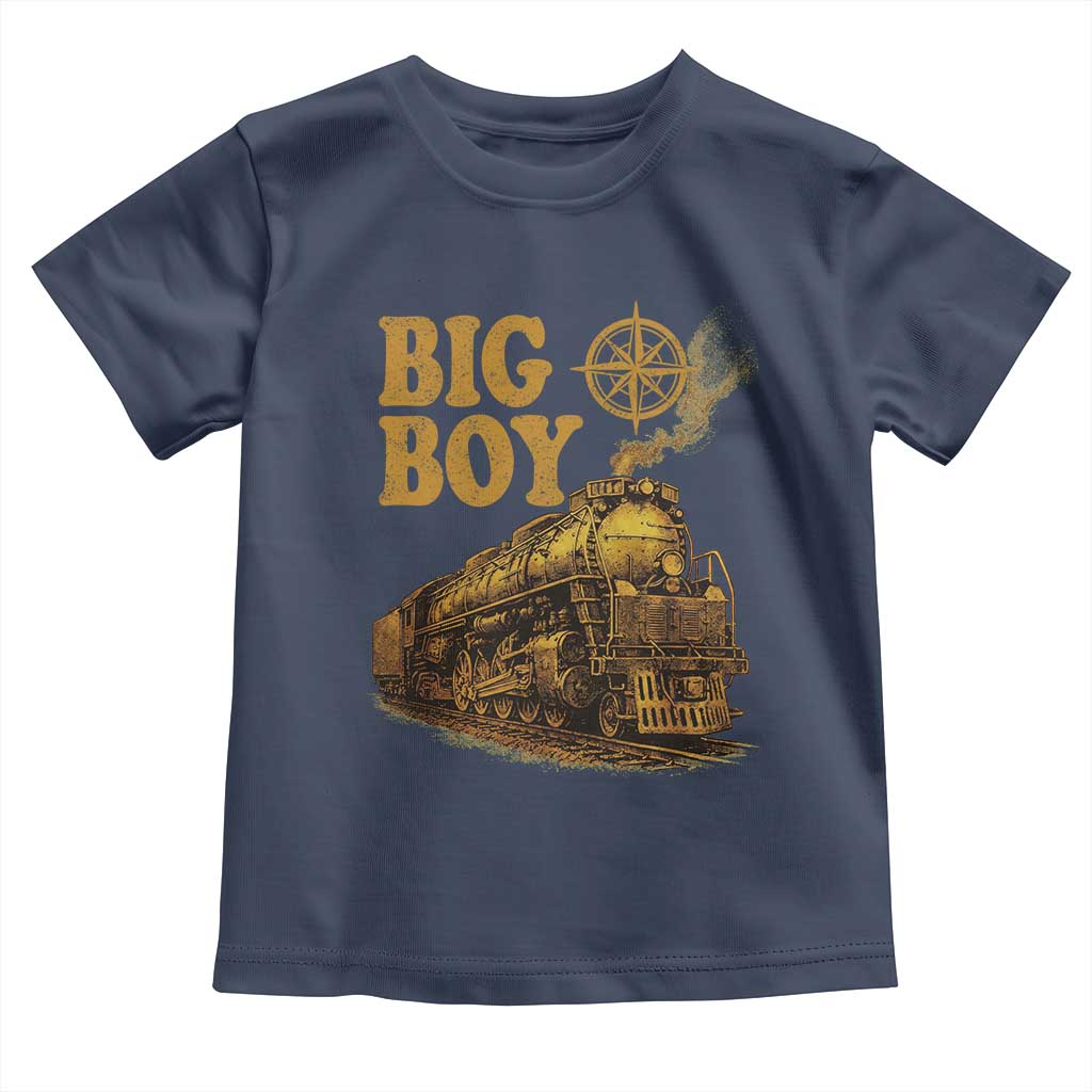 Vintage American Steam Train Locomotive Legend Toddler T Shirt Compass Adventure Heritage Pride Graphic TS02 Navy Print Your Wear