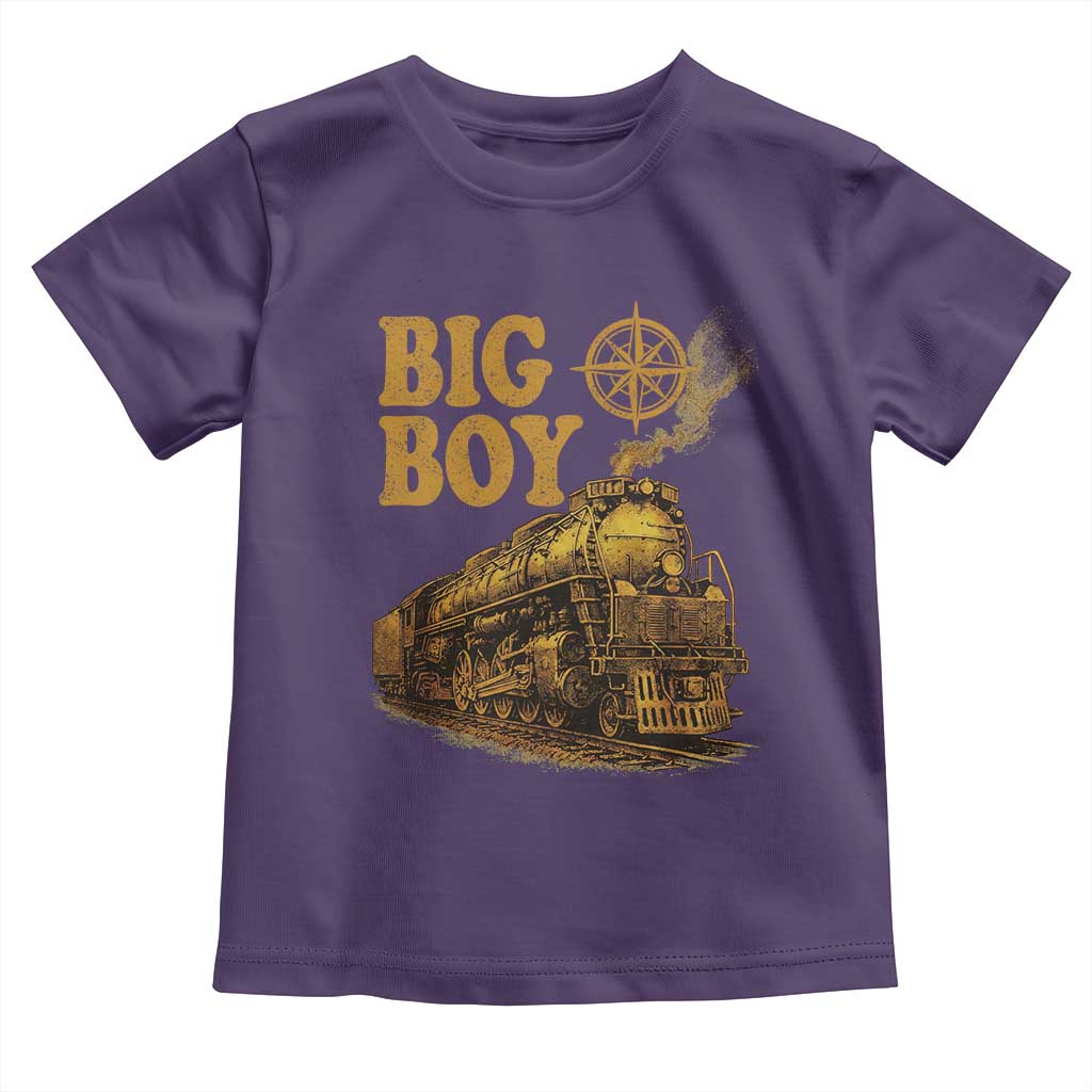 Vintage American Steam Train Locomotive Legend Toddler T Shirt Compass Adventure Heritage Pride Graphic TS02 Purple Print Your Wear