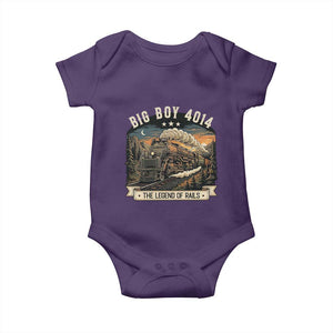 Scenic Mountain Steam Train Graphic Baby Onesie Legend of the Rails Heritage Pride TS02 Purple Print Your Wear