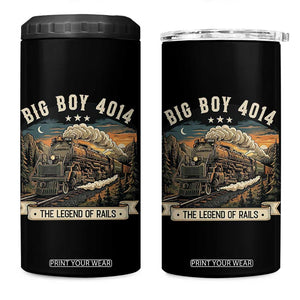 Scenic Mountain Steam Train Graphic 4 in 1 Can Cooler Tumbler Legend of the Rails Heritage Pride TS02 One Size: 16 oz Black Print Your Wear