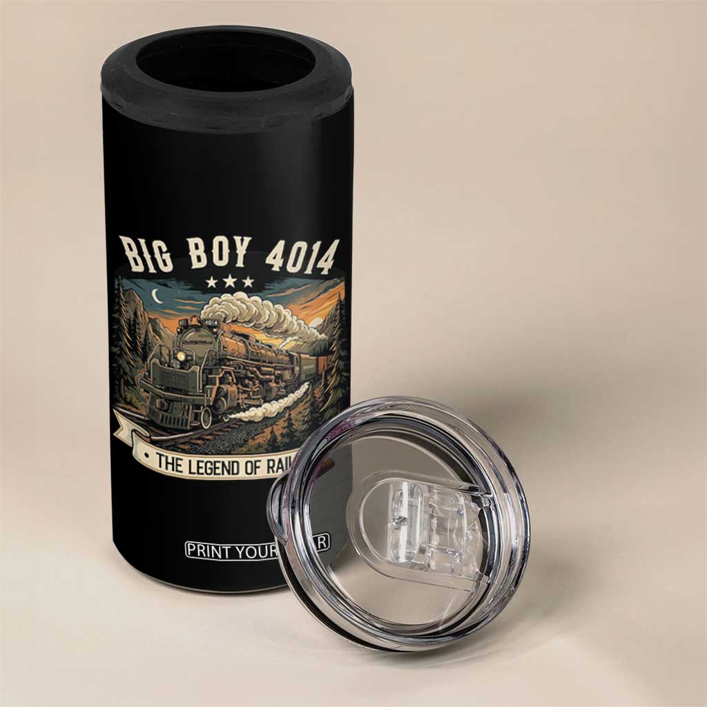 Scenic Mountain Steam Train Graphic 4 in 1 Can Cooler Tumbler Legend of the Rails Heritage Pride TS02 Print Your Wear