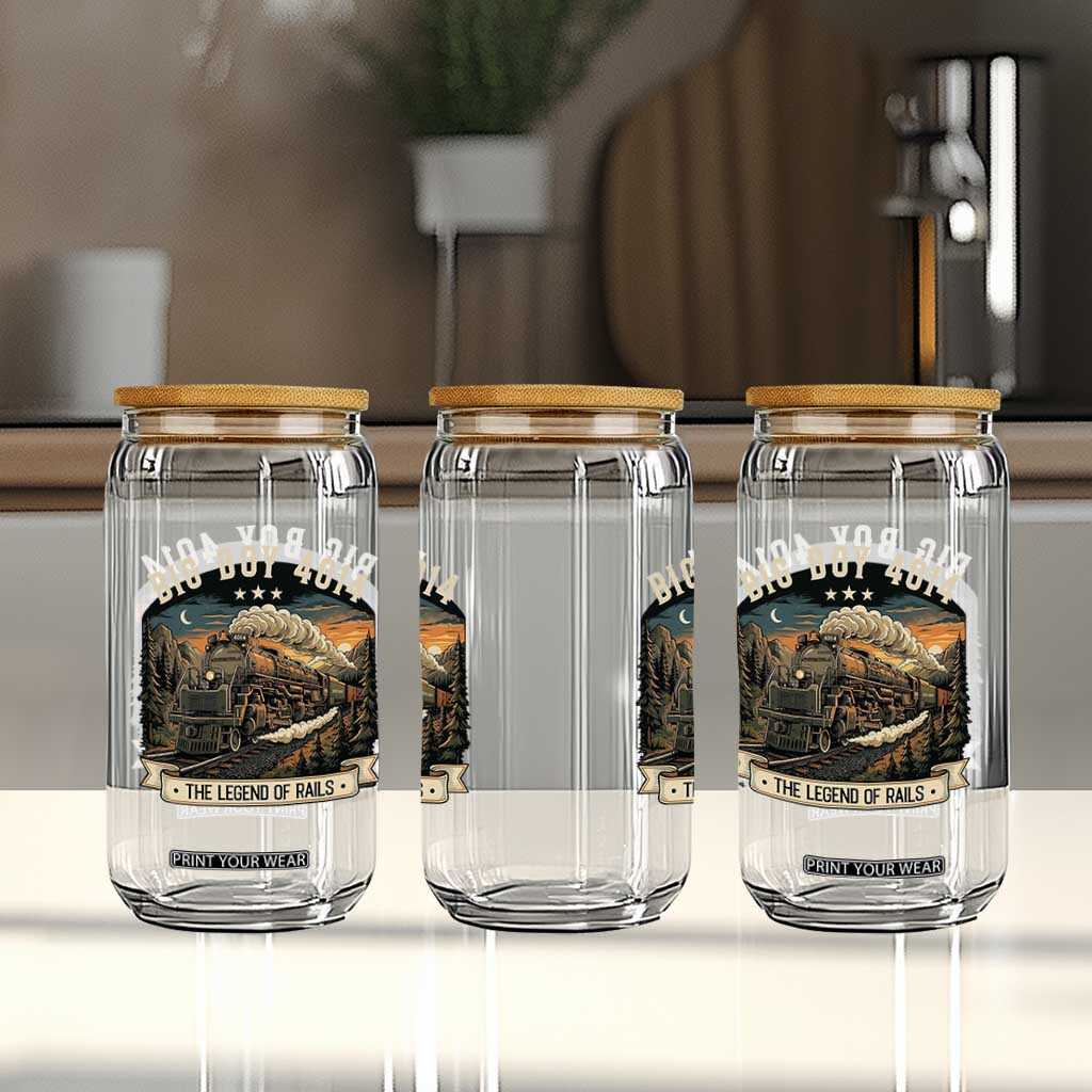 Scenic Mountain Steam Train Graphic Glass Can Legend of the Rails Heritage Pride TS02 Print Your Wear