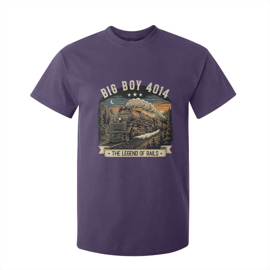Scenic Mountain Steam Train Graphic T Shirt For Kid Legend of the Rails Heritage Pride TS02 Purple Print Your Wear