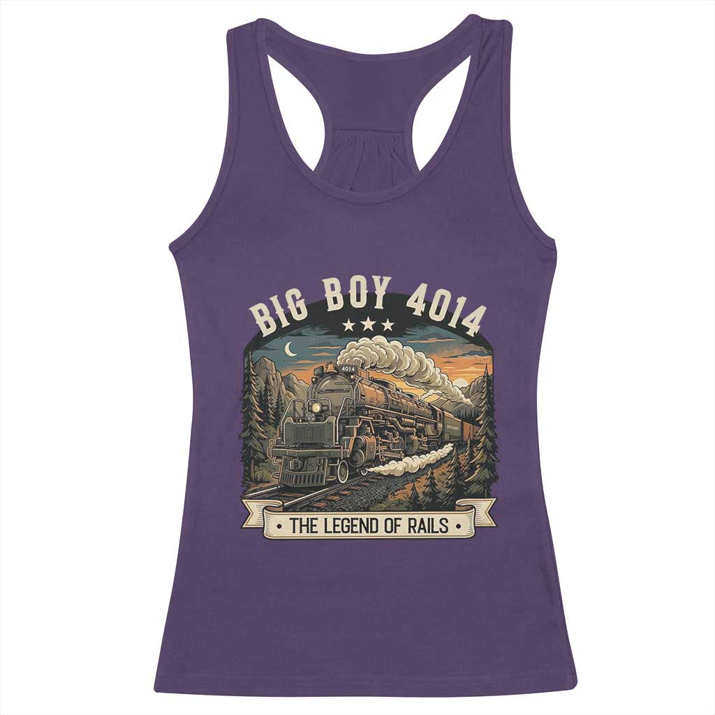 Scenic Mountain Steam Train Graphic Racerback Tank Top Legend of the Rails Heritage Pride TS02 Purple Print Your Wear