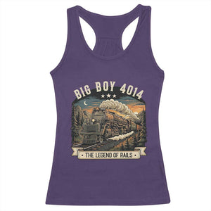 Scenic Mountain Steam Train Graphic Racerback Tank Top Legend of the Rails Heritage Pride TS02 Purple Print Your Wear