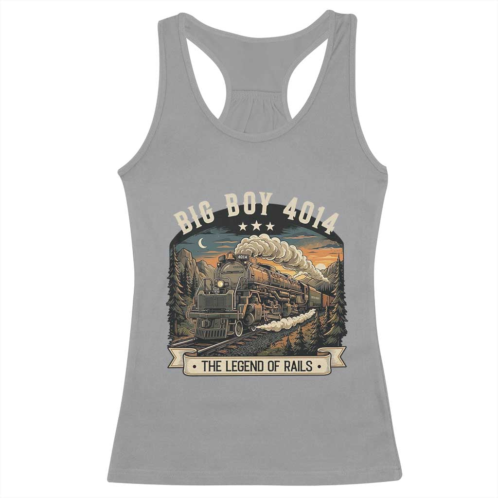 Scenic Mountain Steam Train Graphic Racerback Tank Top Legend of the Rails Heritage Pride TS02 Sport Gray Print Your Wear