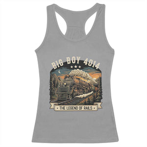 Scenic Mountain Steam Train Graphic Racerback Tank Top Legend of the Rails Heritage Pride TS02 Sport Gray Print Your Wear