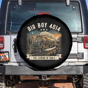 Scenic Mountain Steam Train Graphic Spare Tire Cover Legend of the Rails Heritage Pride TS02 No hole Black Print Your Wear