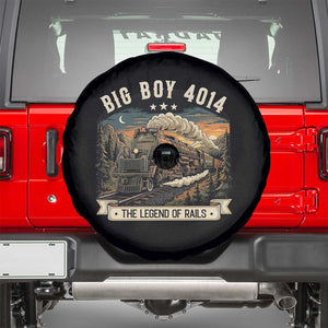 Scenic Mountain Steam Train Graphic Spare Tire Cover Legend of the Rails Heritage Pride TS02 Black Print Your Wear