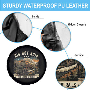 Scenic Mountain Steam Train Graphic Spare Tire Cover Legend of the Rails Heritage Pride TS02 Print Your Wear
