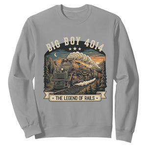 Scenic Mountain Steam Train Graphic Sweatshirt Legend of the Rails Heritage Pride TS02 Sport Gray Print Your Wear