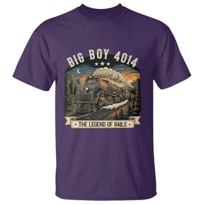 Scenic Mountain Steam Train Graphic T Shirt Legend of the Rails Heritage Pride TS02 Purple Print Your Wear