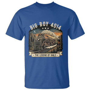 Scenic Mountain Steam Train Graphic T Shirt Legend of the Rails Heritage Pride TS02 Royal Blue Print Your Wear