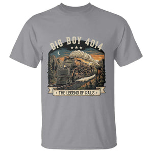 Scenic Mountain Steam Train Graphic T Shirt Legend of the Rails Heritage Pride TS02 Sport Gray Print Your Wear