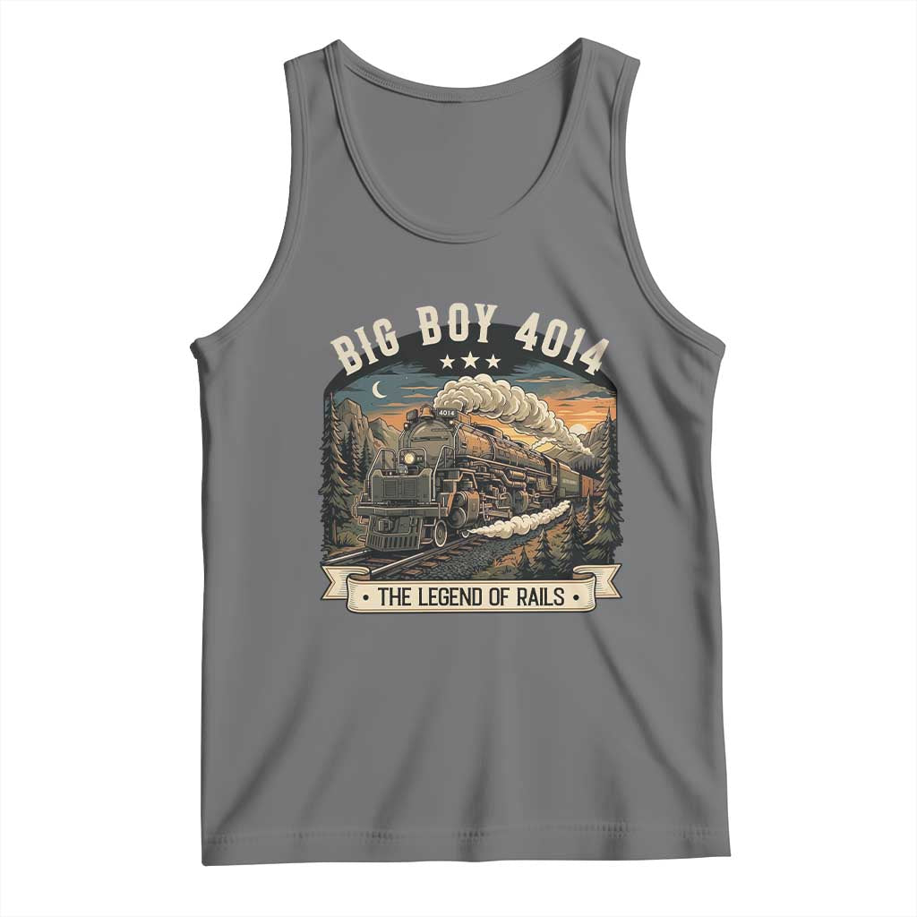 Scenic Mountain Steam Train Graphic Tank Top Legend of the Rails Heritage Pride TS02 Black Heather Print Your Wear
