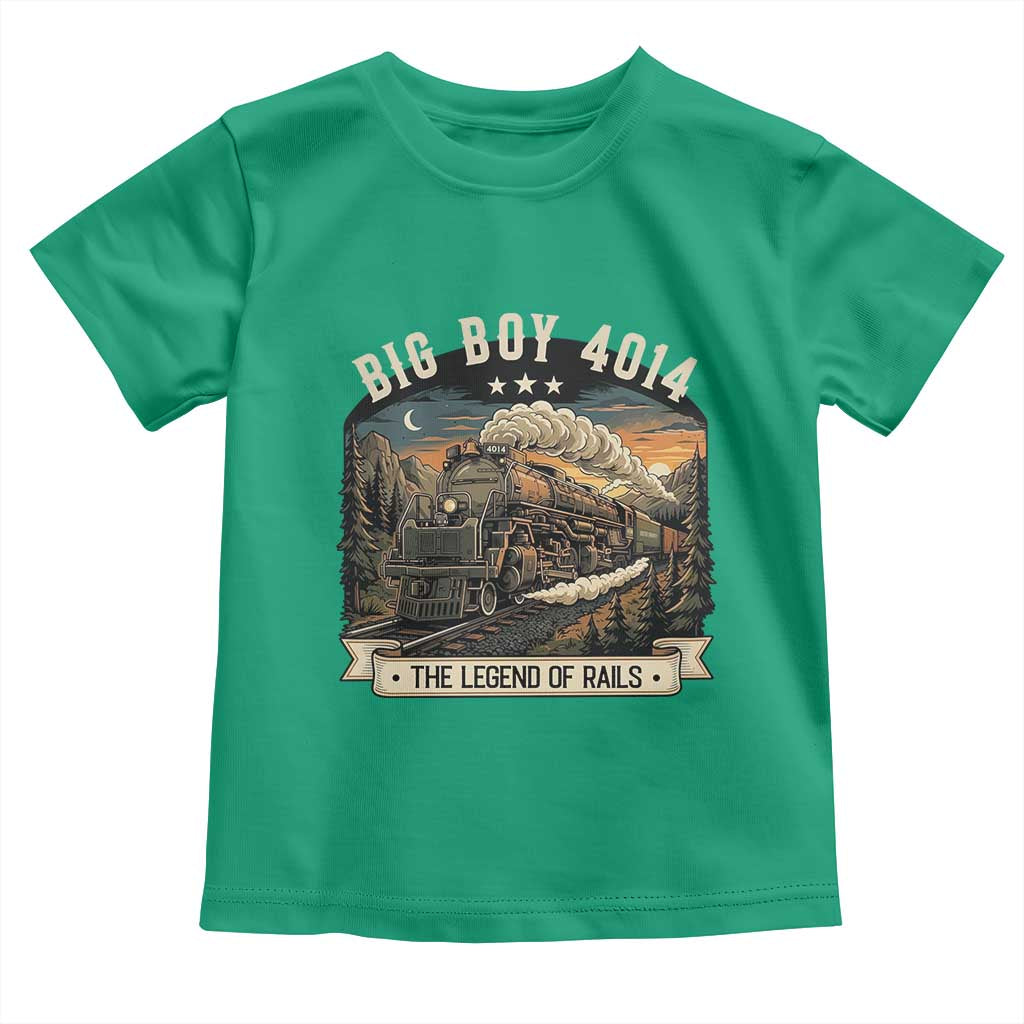 Scenic Mountain Steam Train Graphic Toddler T Shirt Legend of the Rails Heritage Pride TS02 Irish Green Print Your Wear