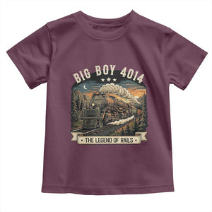 Scenic Mountain Steam Train Graphic Toddler T Shirt Legend of the Rails Heritage Pride TS02 Maroon Print Your Wear