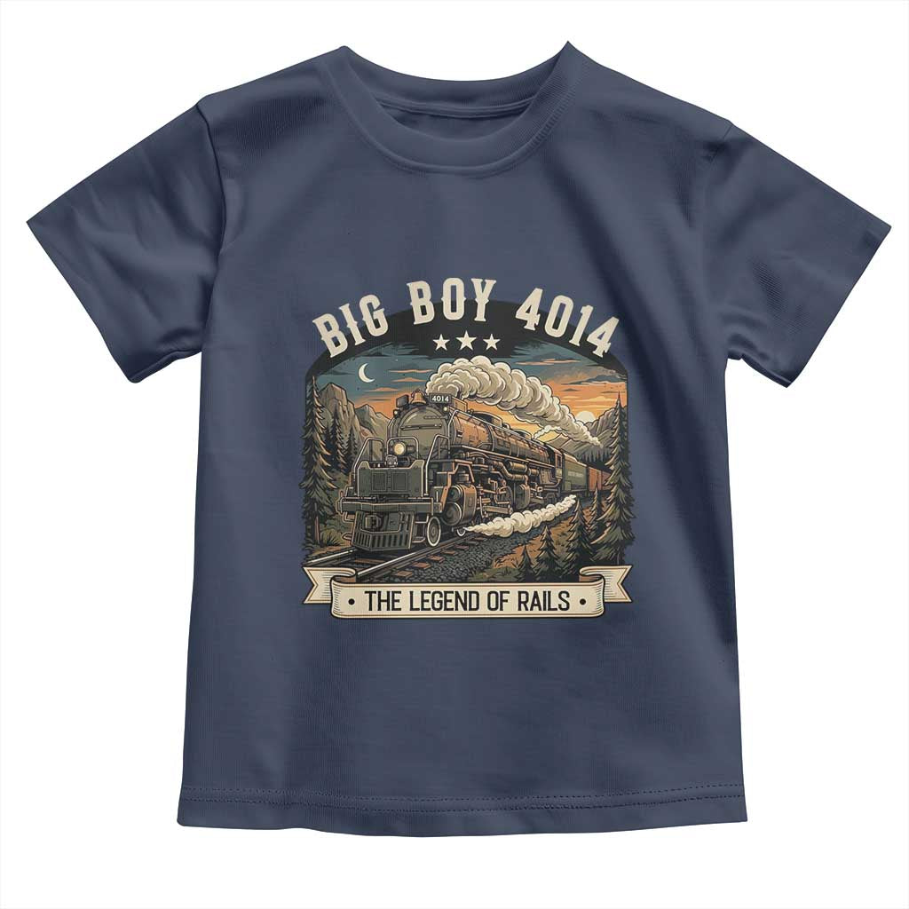 Scenic Mountain Steam Train Graphic Toddler T Shirt Legend of the Rails Heritage Pride TS02 Navy Print Your Wear