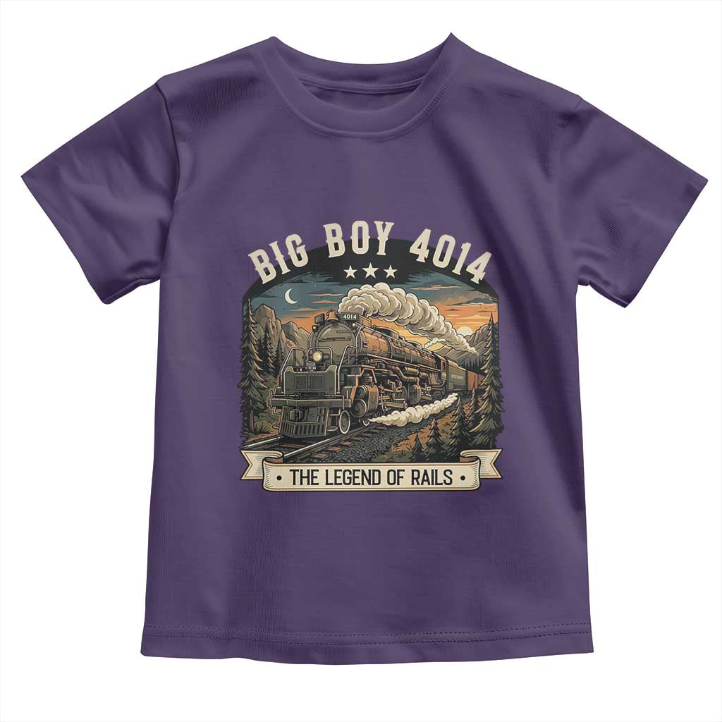 Scenic Mountain Steam Train Graphic Toddler T Shirt Legend of the Rails Heritage Pride TS02 Purple Print Your Wear