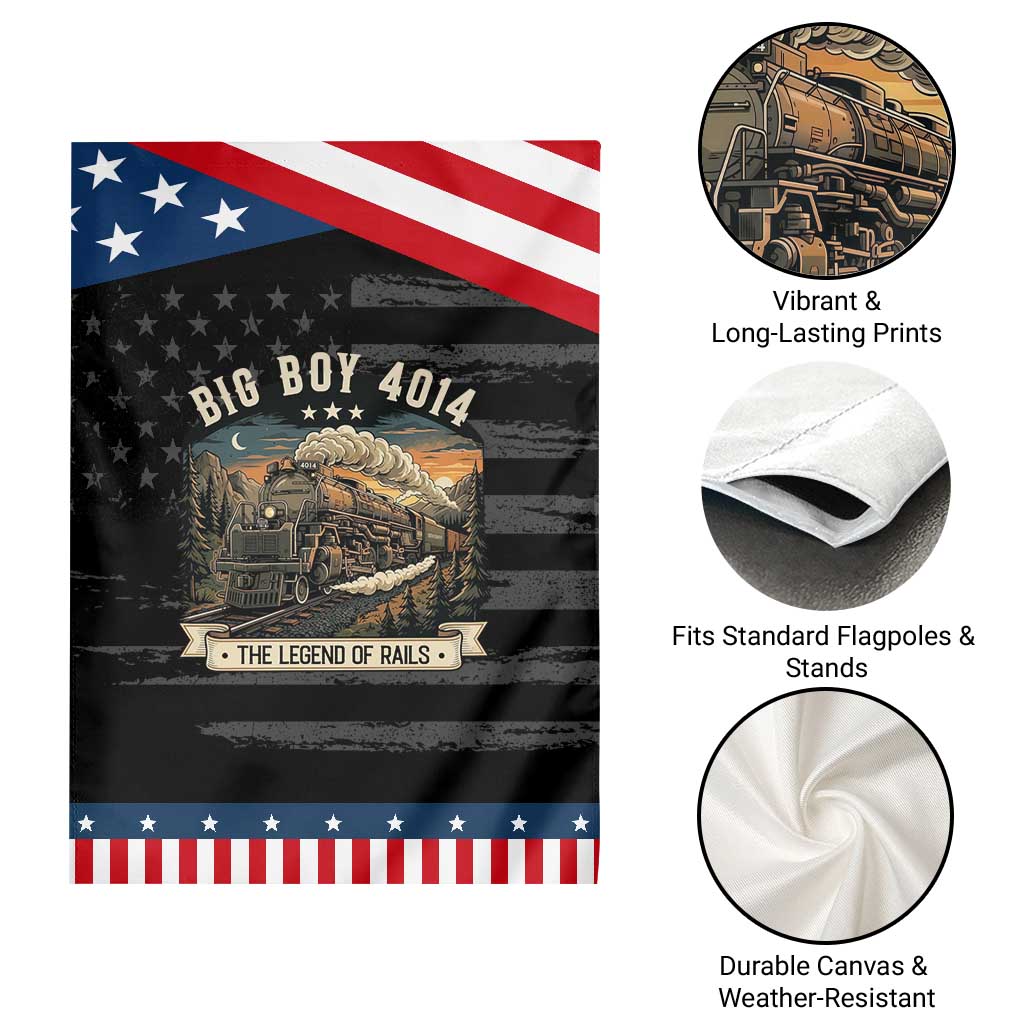 Scenic Mountain Steam Train Graphic Patriotic Garden Flag Legend of the Rails Heritage Pride TS02 Print Your Wear