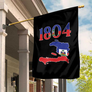 1804 Haiti Map and Flag Garden Flag Haitian Heritage Pride Graphic TS02 Print Your Wear