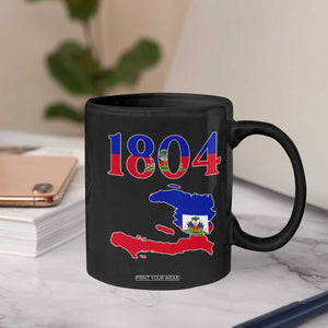 1804 Haiti Map and Flag Coffee Mug Haitian Heritage Pride Graphic TS02 Print Your Wear