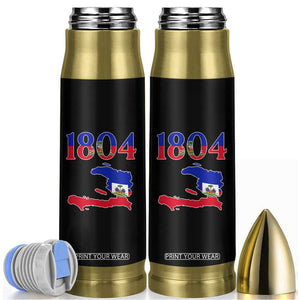 1804 Haiti Map and Flag Bullet Tumbler Haitian Heritage Pride Graphic TS02 Black Print Your Wear