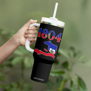 1804 Haiti Map and Flag Tumbler With Handle Haitian Heritage Pride Graphic TS02 Print Your Wear