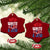 Red White and Jew Ceramic Ornament Funny Jewish Patriotic 4th of July Star Of David TS02 Print Your Wear