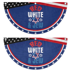 Red White and Jew Patriotic Fan Flag Funny Jewish 4th of July Star Of David