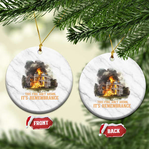 Juneteenth Ancestral Justice Ceramic Ornament This Fire Aint Arson It is Remembrance Black History TS02 1pc White Marble Print Your Wear