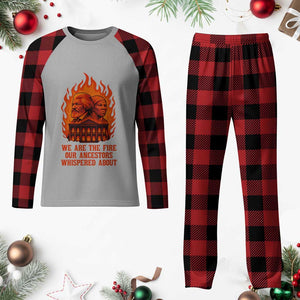 Harriet Tubman and Frederick Douglass Plaid Pajama Set We Are the Fire Our Ancestors Whispered About Juneteenth 1865 TS02 Buffalo Plaid Print Your Wear
