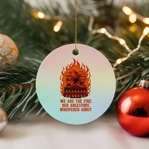 Harriet Tubman and Frederick Douglass Ceramic Ornament We Are the Fire Our Ancestors Whispered About Juneteenth 1865 TS02 1pc Pastel Print Your Wear