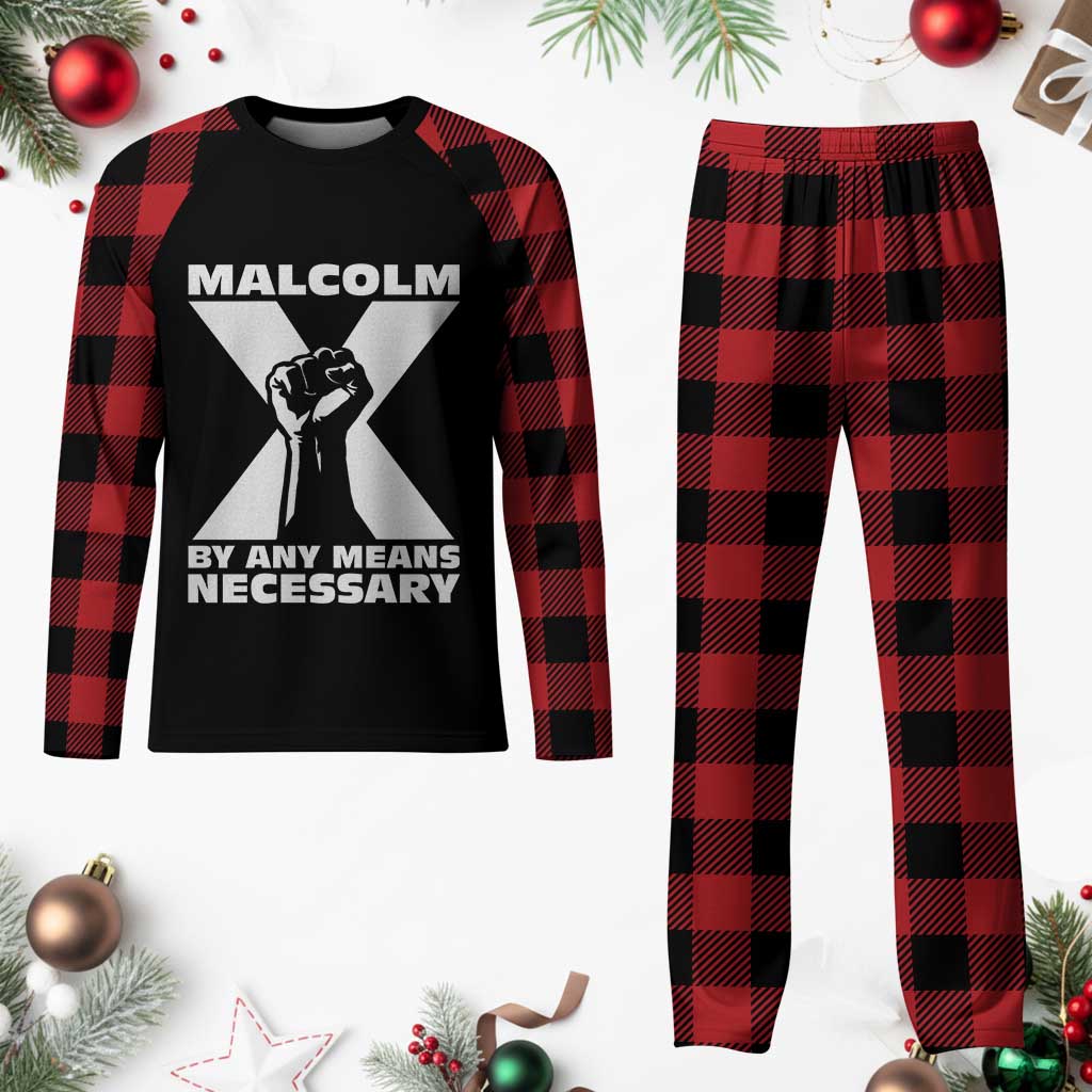 Malcolm X Power Fist Plaid Pajama Set Civil Rights Leader Pride Bold Statement TS02 Buffalo Plaid Print Your Wear