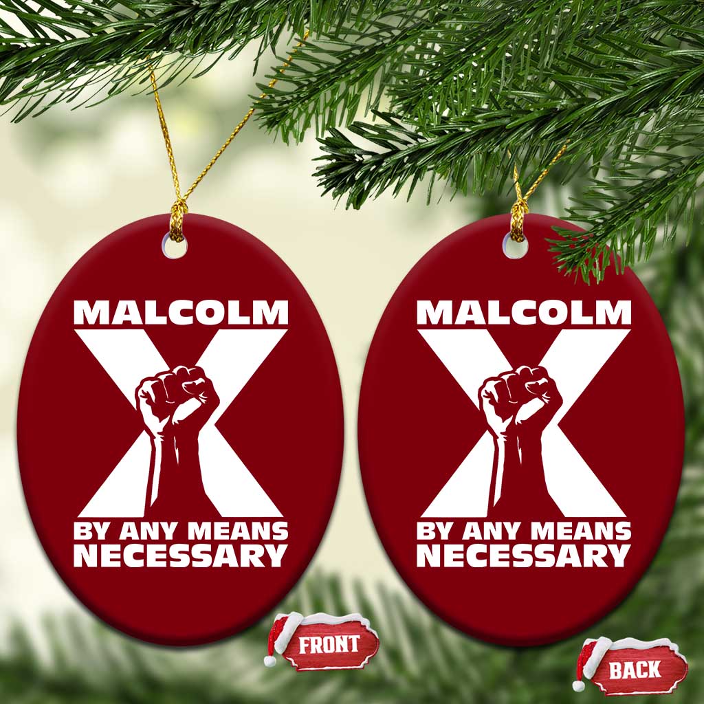 Malcolm X Power Fist Ceramic Ornament Civil Rights Leader Pride Bold Statement TS02 Print Your Wear