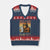 Funny Bigfoot Dad V-Neck Knit Sweater Vest Just A Dad Who Always Came Back With The Milk Retro Father's Day TS02 Navy Red Print Your Wear